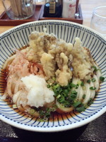 「まいたけ天ぶっかけ（冷）560円」@讃岐ぶっかけやの写真