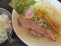 「柚子塩ラーメン+生玉ネギ　「730円+無料」」@つけ麺 もといし 東岩槻店の写真