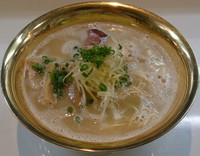「鶏とろだく麺 700円 替え玉100円」@鶏湯ラーメン ばふ。の写真