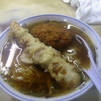 「ちくわ天ラーメン+コロッケ」@三松の写真