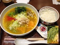 「緑黄色野菜の美健麺＋ライス」@デニーズ ThinkPark店の写真