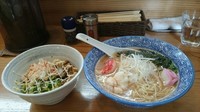 「【限定】ももいろ蟹フレーバーZ\700＋ミニ叉焼丼\250」@麺処 いし川の写真