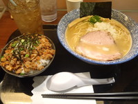 「サクマ式　鯵の二ボやん＋牛そぼろサク丼」@麺屋 一燈 ラゾーナ川崎店の写真