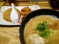 「唐揚げセット（醤油）￥830」@らーめん 上方 麺三昧 梅田店の写真