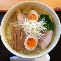 「わんたんめん(塩)+味玉100円」@和風らーめん 味のほうさくの写真