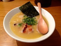 「ラーメンぽてり＋ライス（豆）」@鶏ポタラーメン THANK 大門店の写真