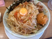 「汁無野郎、男盛、豚辛玉」@野郎ラーメン 中目黒店の写真