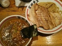 「【時間限定】濃厚炙り肉つけ （140414）」@松戸中華そば 富田食堂の写真