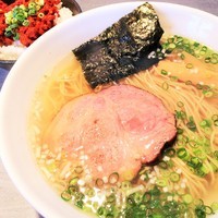 「鶏支那蕎麦 塩700円大蒜辛肉飯130円」@喜乃壺の写真