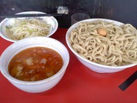 「大つけ麺、７００、ピリ辛」@蓮爾 登戸店の写真