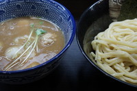「濃厚魚介つけめん＋カレ変ライス」@麺屋 中川會 神保町店の写真