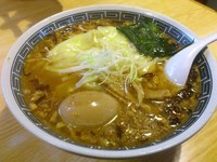 「ワンタンメン(動物系)大盛り+味玉」@中華そば おかめの写真