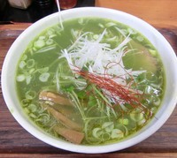 「軍鶏塩抹茶ラーメン(800円)＋煮玉子(100)」@軍鶏ラーメン美幸の写真