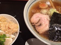 「中華そば+づけ玉子+季節のごはん」@味処 むさし野の写真