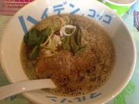 「【限定】純アゴ煮干し背脂らーめん、750円」@ハイデン.コッコFACTORYサマンサ・タマサの写真