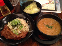 「濃厚味噌つけ麺中盛り 軟骨チャーシュー 温野菜」@らーめん神月の写真