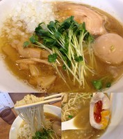 「玉葱煮干しそば 850円＋味玉100円＋大盛り100円」@煮干しそば 虎空の写真