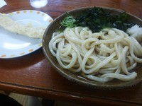 「冷やしうどん（大）＋ちくわ天」@麺許皆伝の写真