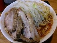 「小ブタラーメン 辛い奴 しょうが ヤサイ少なめ」@ラーメン二郎 八王子野猿街道店2の写真