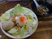 「【限定】みんなのヒーロー！タコス（麺）MAN　＋味玉：㋚」@らあめん 寸八 総本店の写真