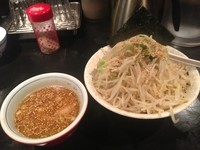 「にんにくつけ麺（中）＋くたやさい、780円（同額）＋150円」@肉汁や ZEROの写真