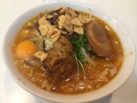 「ニンニク野菜ラーメン（ねりごま味）＋生卵」@龍神の写真