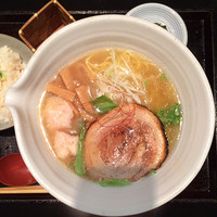 「銀笹塩ラーメン＋半鯛飯」@麺処 銀笹の写真