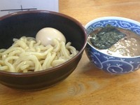 「つけ麺¥800（半盛、煮卵サービス）」@中華そば つけ麺 村岡屋の写真