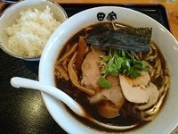 「【GW限定】煮干BLACK ￥800＋半ライス ￥100」@中華そば 田家 本店の写真