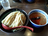 「辛つけ麺　中盛り」@つけ麺専門店 三田製麺所 御茶ノ水店の写真