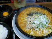 「満州トロトロ坦々汁あり油そば750円」@濃厚豚骨ラーメン 竹三郎の写真