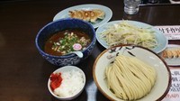 「カレーつけ麺+炒め野菜+餃子+ミニライス」@東池袋大勝軒 ROZEOの写真
