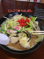 「ちゃんぽん太麺」@博多ラーメン とんこつ家の写真