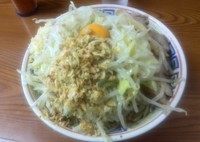 「ラーメン690円+汁なし100円(ヤサイ・ニンニク・カラメ)」@ラーメン二郎 亀戸店の写真