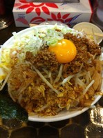 「ジャンク盛（食べるラー油・ニンニク・マヨネーズ）並盛」@油そば 油虎の写真