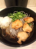 「唐揚げおろし蕎麦600円」@吉利庵の写真