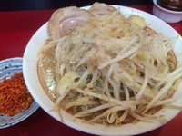 「ラーメン（ﾆﾝﾆｸ ｱﾌﾞﾗ ｶﾗｱｹﾞ別皿）+豚追加1枚」@千里眼の写真