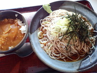 「冷やしそばカレー丼セット550円」@生そば・うどん あずみ 大崎店の写真