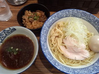 「味玉鶏つけそば850円+ランチ炊き込みご飯50円」@鶏そば 神樂の写真