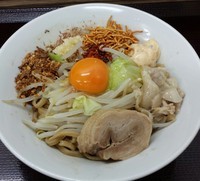 「まぜそば780円」@ジャンクガレッジ プレナ幕張店の写真