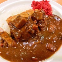 「かつカレーライス(800円)」@東北自動車道 長者原SA（上り）スナックコーナーの写真