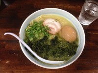 「あおさ味玉らーめん」@らーめん まる玉 両国店の写真