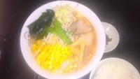 「味噌ラーメン（７００円）サービス半ライス」@喜多方ラーメン坂内 錦糸町店の写真