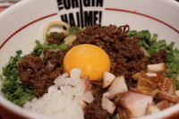 「台湾まぜそば（夜限定）＋追い飯（サービス）＋ステーキ丼」@らあめんHAJIMEの写真