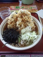 「あさりのかき揚げそば480円」@山田うどん食堂 谷塚店の写真