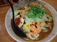 「カレーラーメン(普通、辛口)(750円)、チーズリゾット他」@広島らーめん平の家の写真