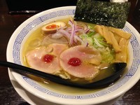 「紀州鶏塩そば（あっさり）」@三麺流 武者麺 江坂店の写真