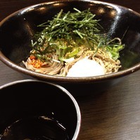 「東京辛つけそば温玉付き（￥470）」@そば処 げんき庵の写真