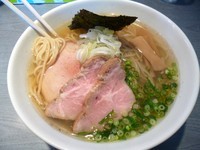 「煮干蕎麦塩（750円）+肉一枚（100円）」@喜乃壺の写真