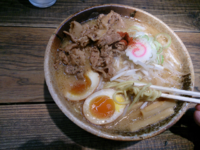 「濃厚金沢味噌肉盛そば＋味付半熟煮玉子」@金澤濃厚中華そば 神仙 池袋店の写真